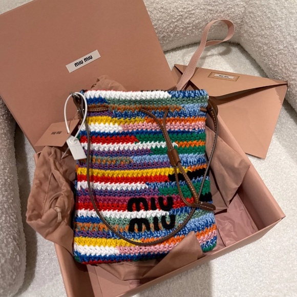 Miu Miu Handbags - Miu Miu Crochet Pouch Bag